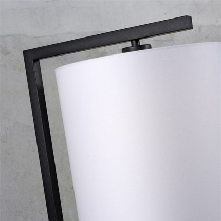 Lampadaire Boston Fer et Coton Noir 160 cm
