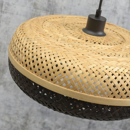 Suspension Palawan Bambou Noir et Naturel 40 cm