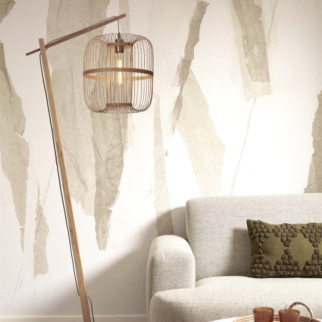 Hokkaido Stehlampe aus natürlichem Bambus, 176 cm