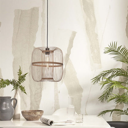 Hokkaido Natural Bamboo Pendant Light 38 cmSuspension Hokkaido Bambou Naturel 38 cm