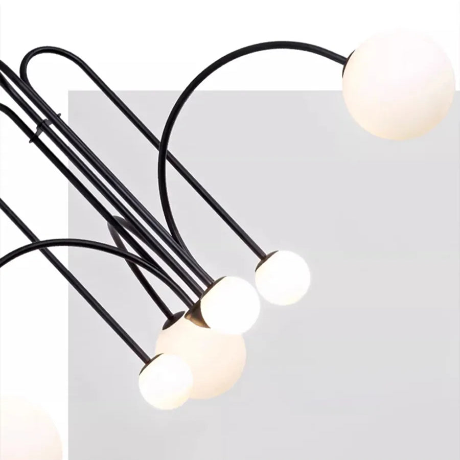 Nordic Colorful Spherical Geometric Chandelier