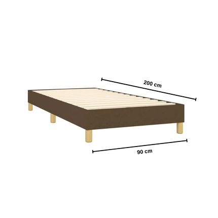 Single bed base 90x200 – Upholstered bed base with wooden legs