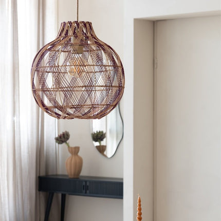 Suspension Mendoza Bambou Naturel et Brun 35 cm