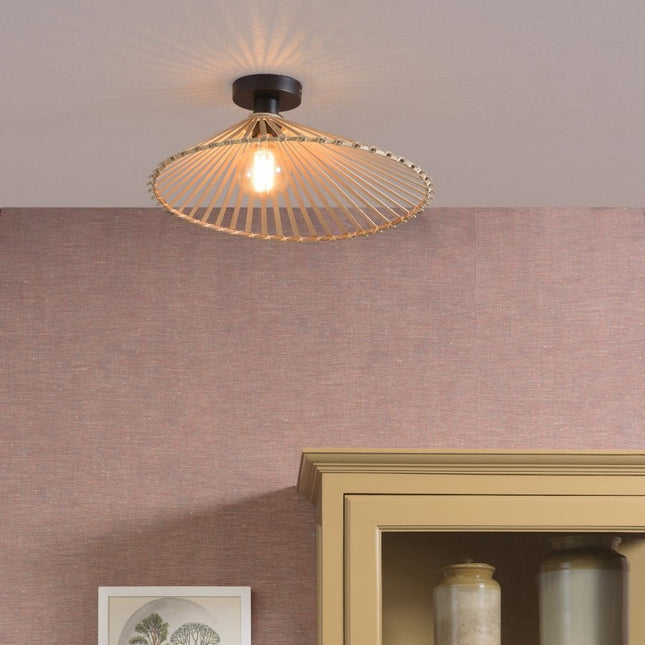 Plafonnier Bromo Asymétrique Bambou Naturel 50 cm