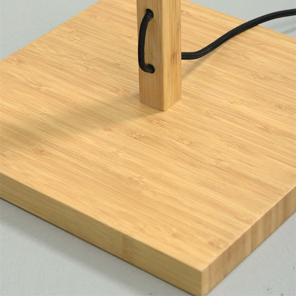 Lampadaire Java Droit Bambou Naturel et Noir 128 cm