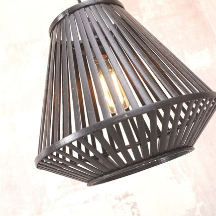 Merapi Bambus Schwarz Pendelleuchte 30 cm