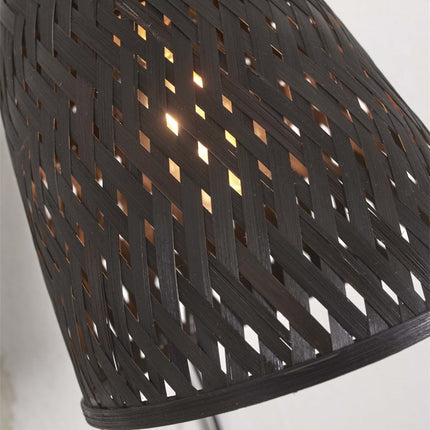 Java Bamboo Wall Light Black 15 cm