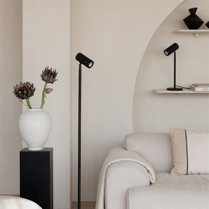 Lampadaire Java Bambou Noir LED