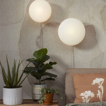 Applique Murale Sapporo Verre Blanc et Sable