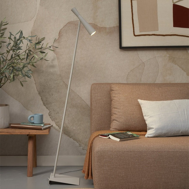 Lampadaire Bordeaux Fer Gris Clair GU10 145 cm