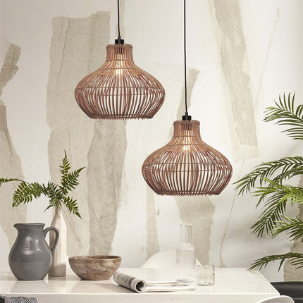 Kalahari Pendelleuchte aus natürlichem Rattan, 42 cm