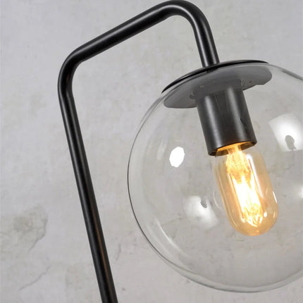 Lampe à Poser Warsaw Verre et Métal Noir