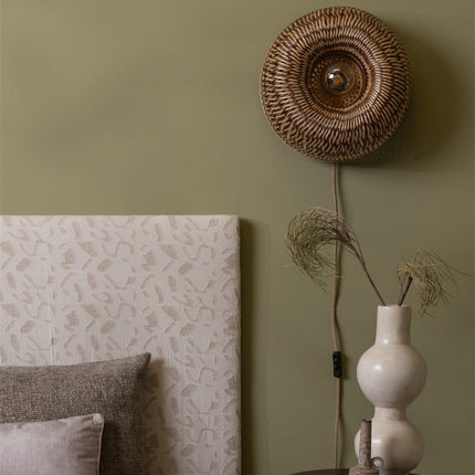 Applique Murale Barbados Bambou Naturel et Brun 35 cm