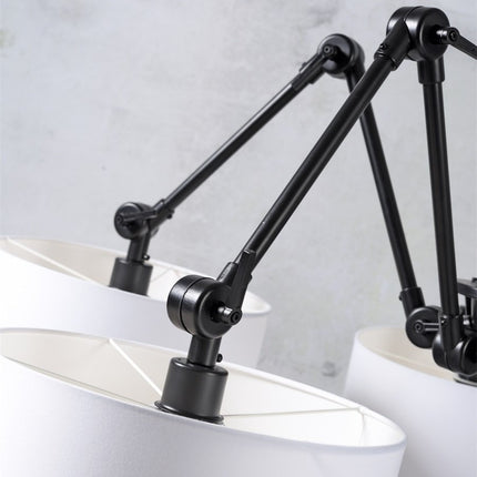 Suspension Amsterdam 5 Bras Tissu Noir 195 cm