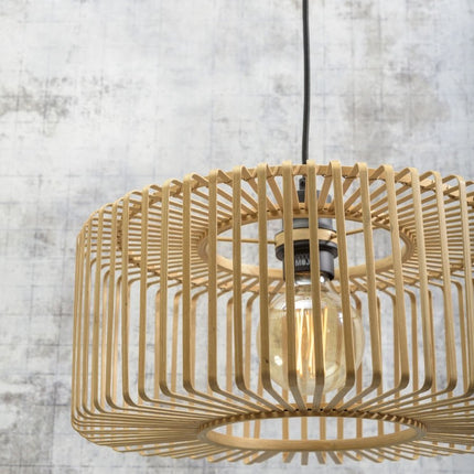 Suspension Bromo Bambou et Fer Naturel Ø60 cm