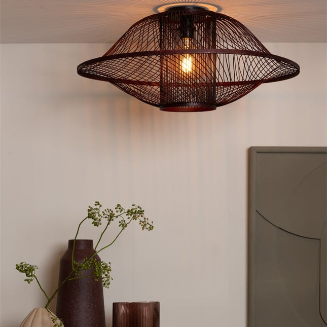 Suspension Maui Bambou Bordeaux 70 cm