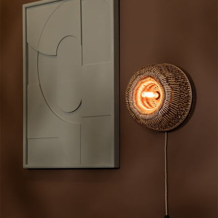 Applique Murale Barbados Bambou Naturel et Brun 35 cm