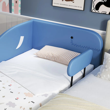 Single bed 90x200 for children with storage – Blue whale design
