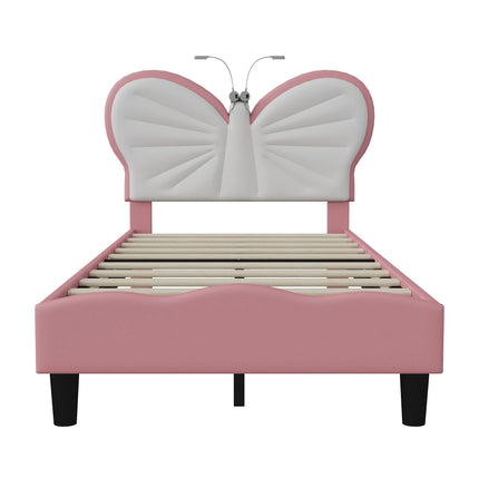 Single bed 90x200 – Pink LED butterfly design