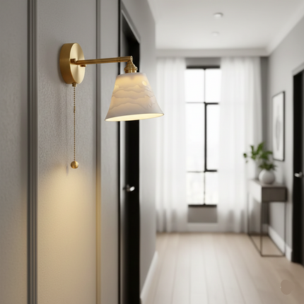 Applique cuivre & céramique évasé