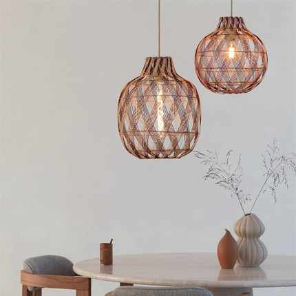 Suspension Mendoza Bambou Naturel et Brun 35 cm