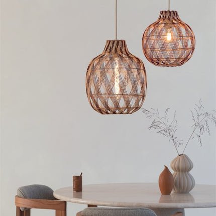 Suspension Mendoza Bambou Naturel et Brun 40 cm