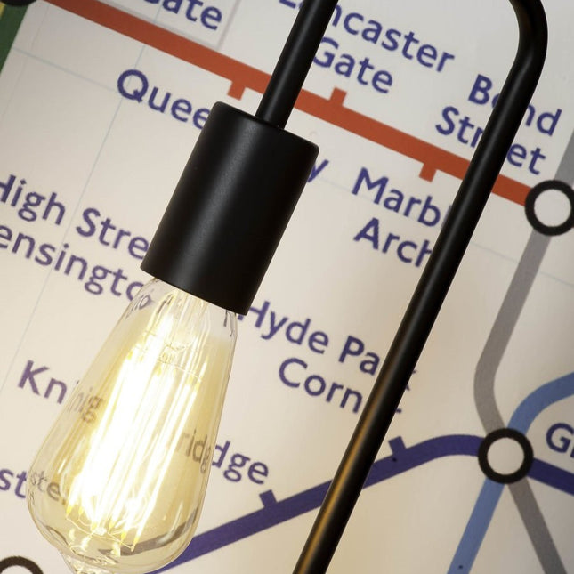 London Tube Black Table Lamp