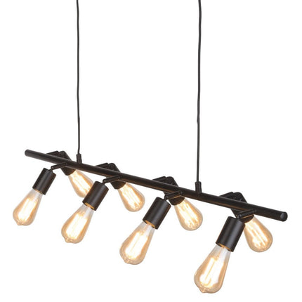Lustre Miami 8 Bras Fer Noir 105 cm