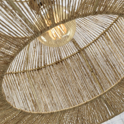 Iguazu Runde Deckenleuchte aus natürlicher Jute, 50 cm