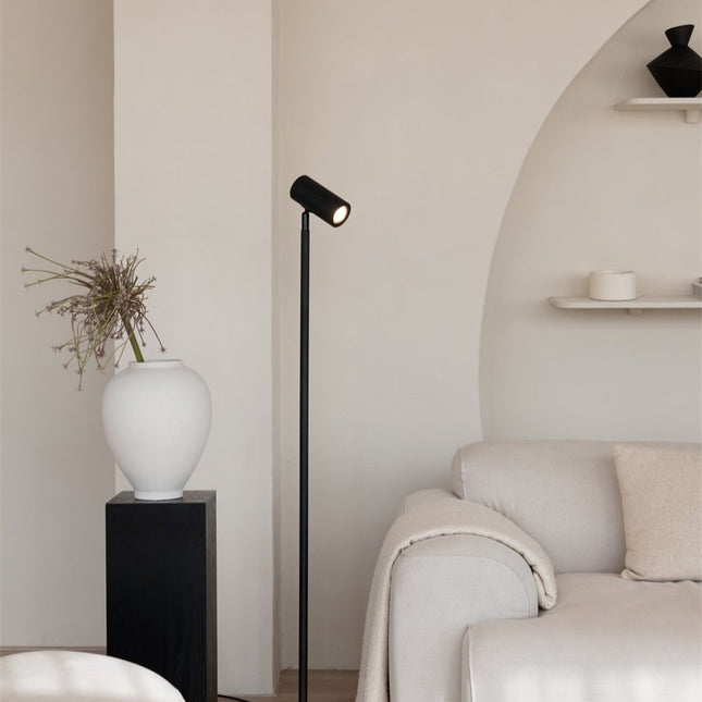 Lampadaire Java Bambou Noir LED