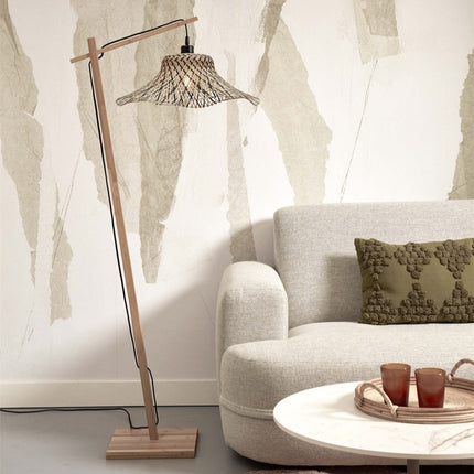 Lampadaire Ibiza Bambou Noir 150 cm