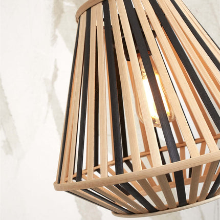 Lampadaire Merapi Bambou Naturel et Noir 150 cm