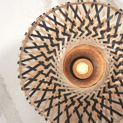 Kalimantan Bamboo Wall Light Black and Natural XS