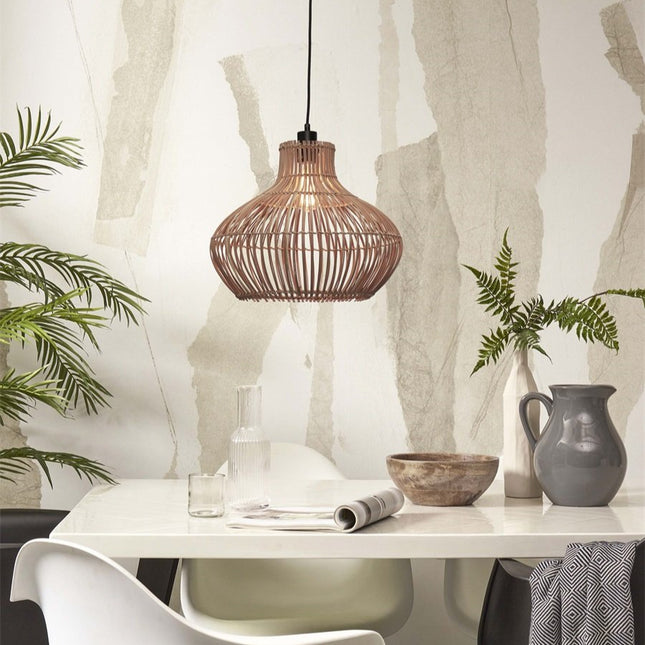 Kalahari Pendelleuchte aus natürlichem Rattan, 42 cm