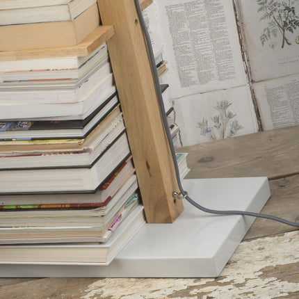 Cambridge Bibliotheks-Stehlampe aus Holz und Weiß