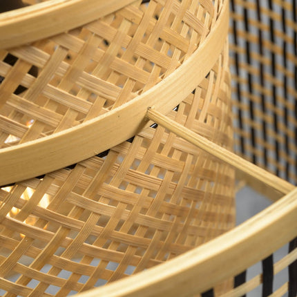 Bhutan Wall Light Natural and Black Bamboo 102 cm