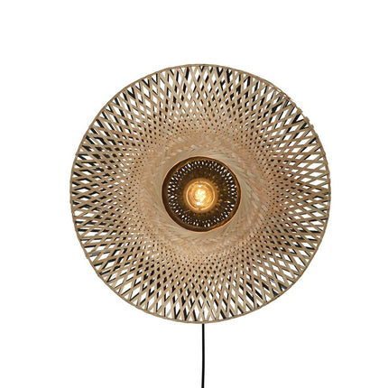 Applique Murale Kalimantan Bambou Naturel et Noir 44 cm
