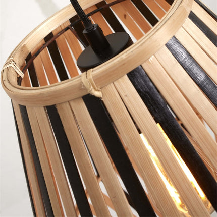 Lampadaire Merapi Bambou Naturel et Noir 150 cm