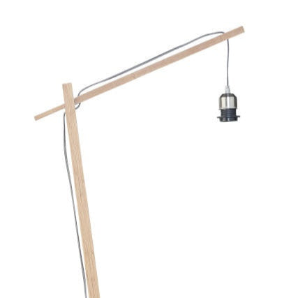 Lampadaire Bhutan Bambou Naturel et Noir 176 cm