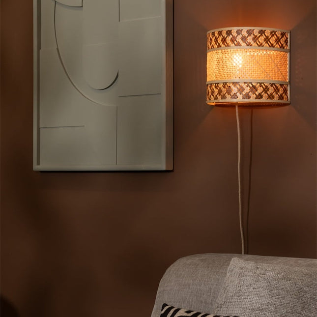 Applique Murale Langkawi Bambou Naturel et Brun 32 cm