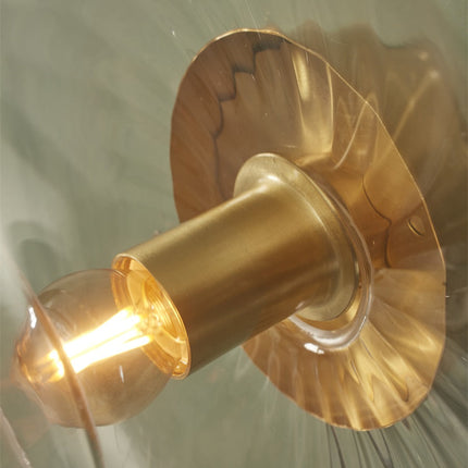 Runde Deckenleuchte „Brussels“ in Transparent und Gold