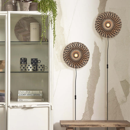 Kalimantan Bamboo Wall Light Black and Natural XS