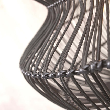 Zanzibar Rattan Pendelleuchte Schwarz 40 cm