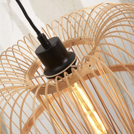 Lampadaire Hokkaido Bambou Blanc et Naturel 176 cm