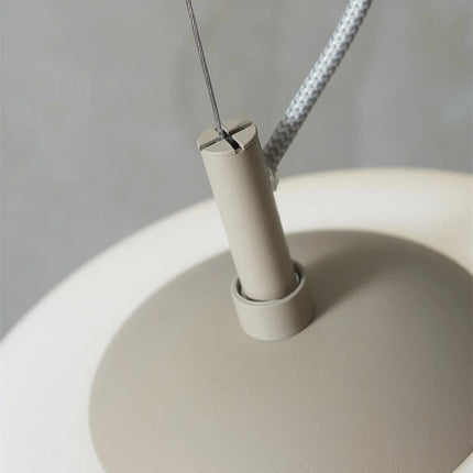 Suspension Sapporo Verre Blanc & Métal Sable – Ø34 cm