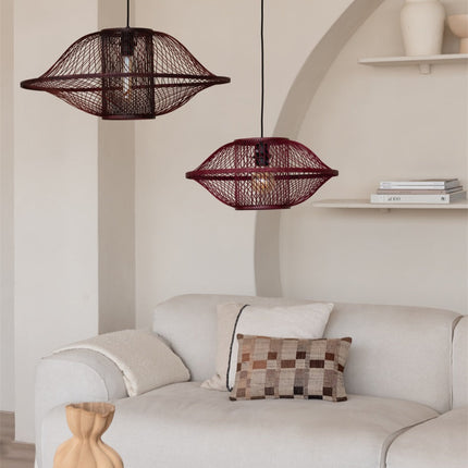 Suspension Maui Bambou Bordeaux 50 cm