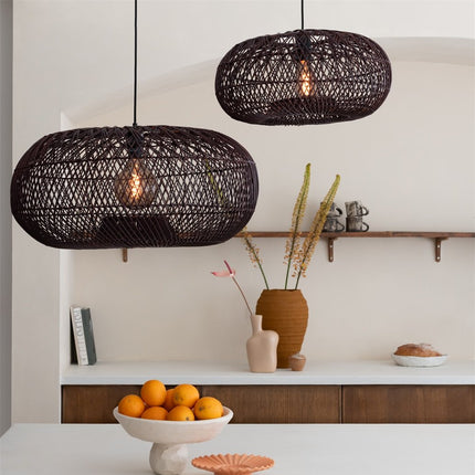 Suspension Arizona Bambou Bordeaux 50 cm