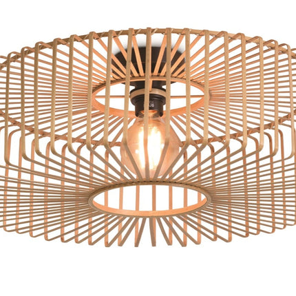 Plafonnier Bromo Rond Bambou Naturel 60 cm