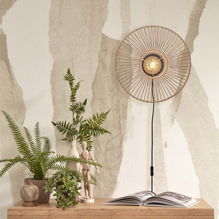 Hokkaido Natural Bamboo Wall Light 25 cm