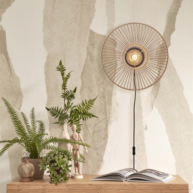Hokkaido Natural Bamboo Wall Light 25 cm